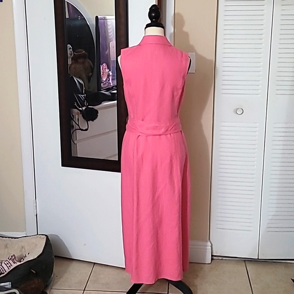 Style & Co -Woman's Size 6 Pink Dress - 100% Linen w/ 100% Acetate inner lining - Picture 8 of 9